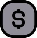 currency dollar square icon