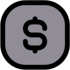 currency dollar square icon