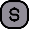 currency dollar square icon