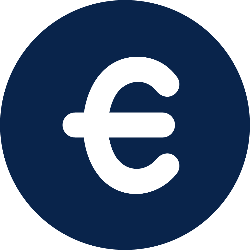currency euro fill business icon