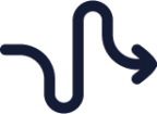 curvy right direction icon