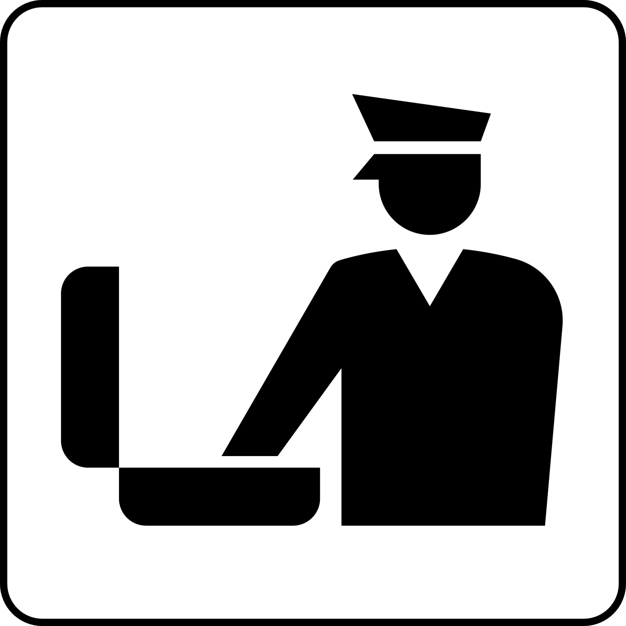 customs baggage check icon