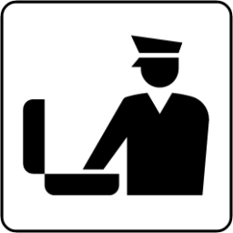 customs baggage check icon