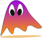 cute ghost monster withour face icon