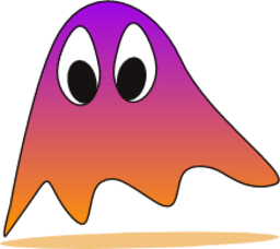 cute ghost monster withour face icon