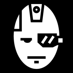 cyborg face icon