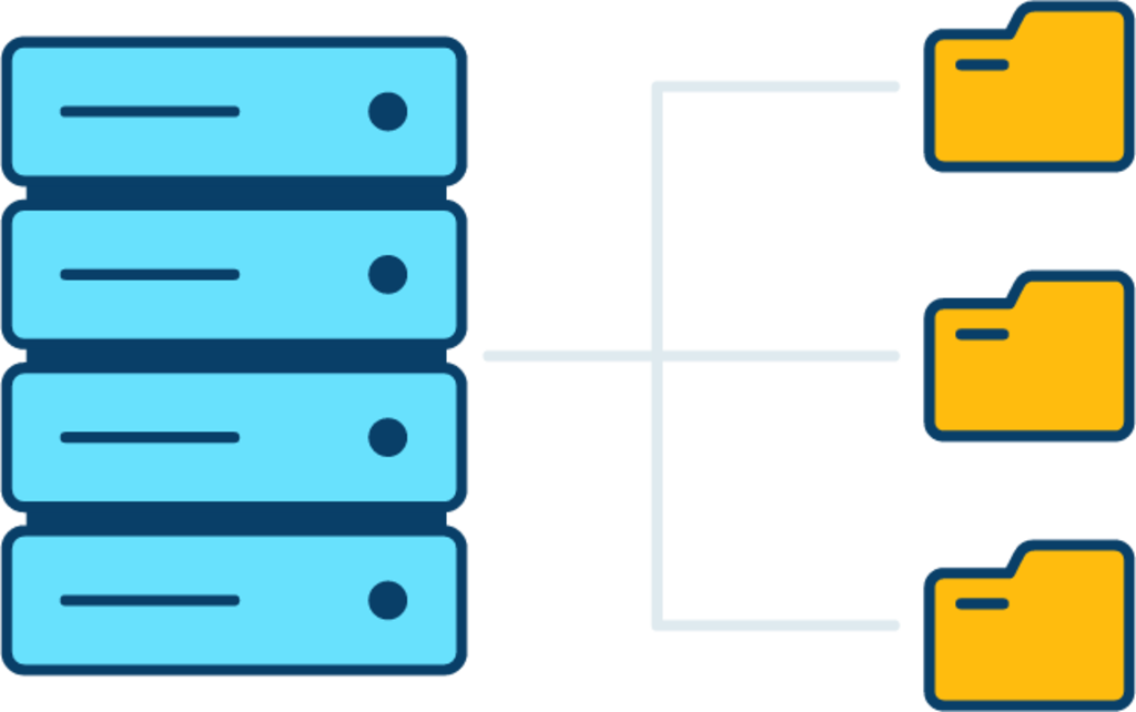Data storage illustration