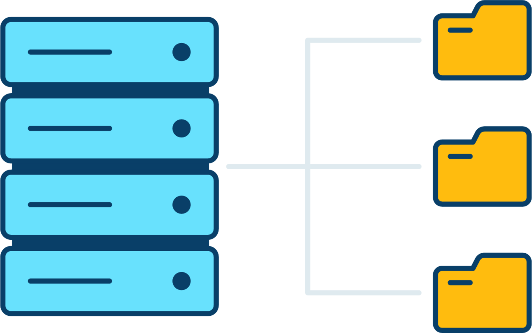 Data storage illustration