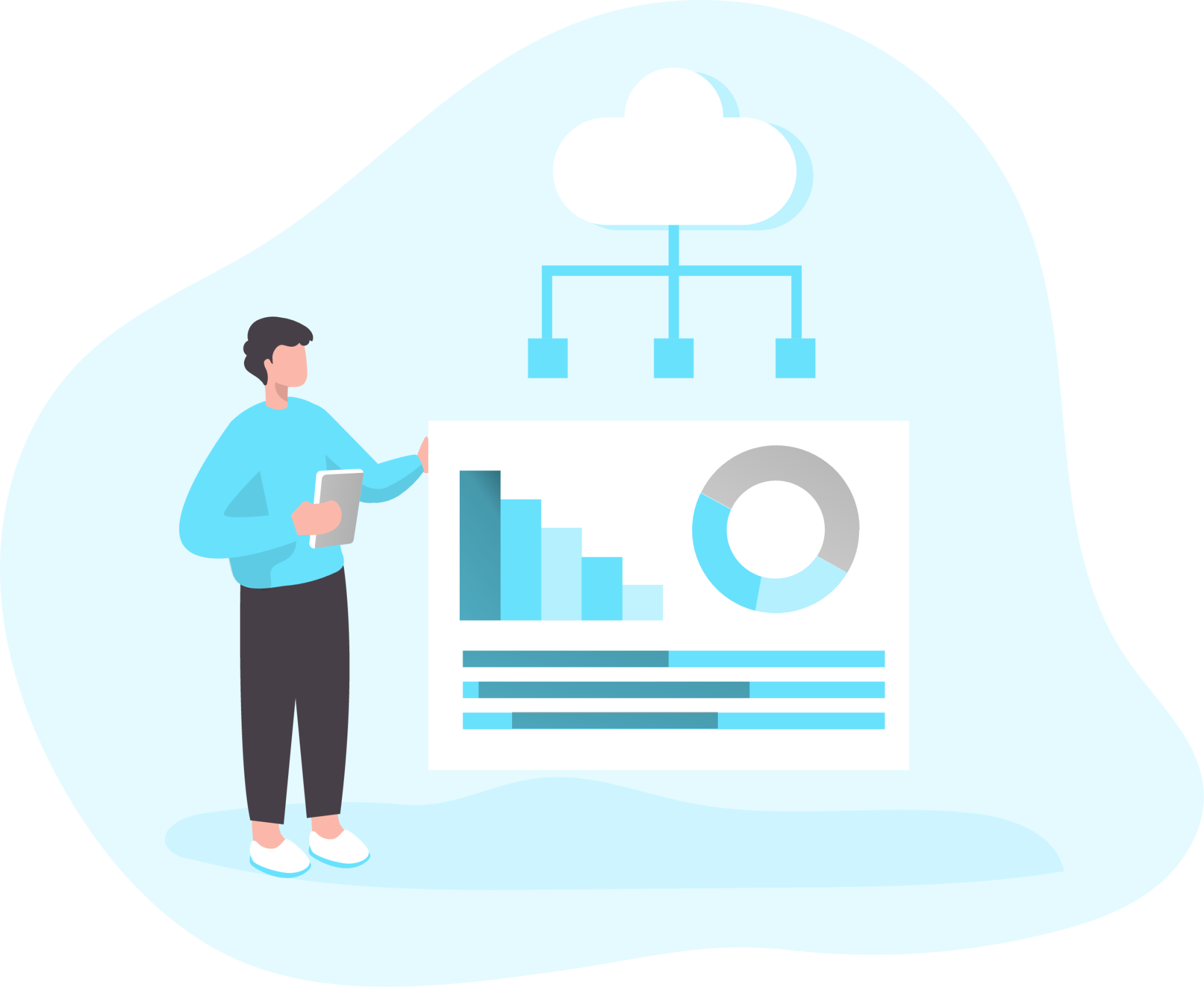 Data storage illustration