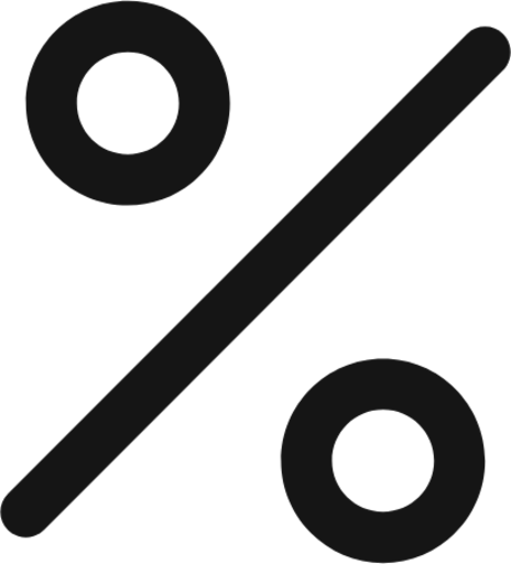 data type percentage icon