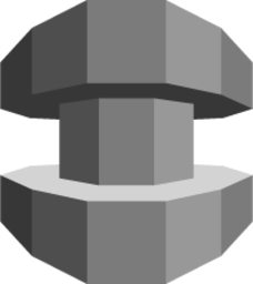 Database AWS DMS (grayscale) icon