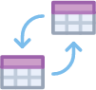 database tables swap icon