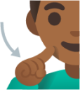 deaf man: medium-dark skin tone emoji