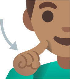 deaf man: medium skin tone emoji