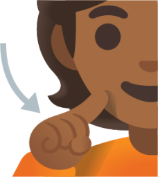 deaf person: medium-dark skin tone emoji