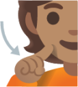 deaf person: medium skin tone emoji
