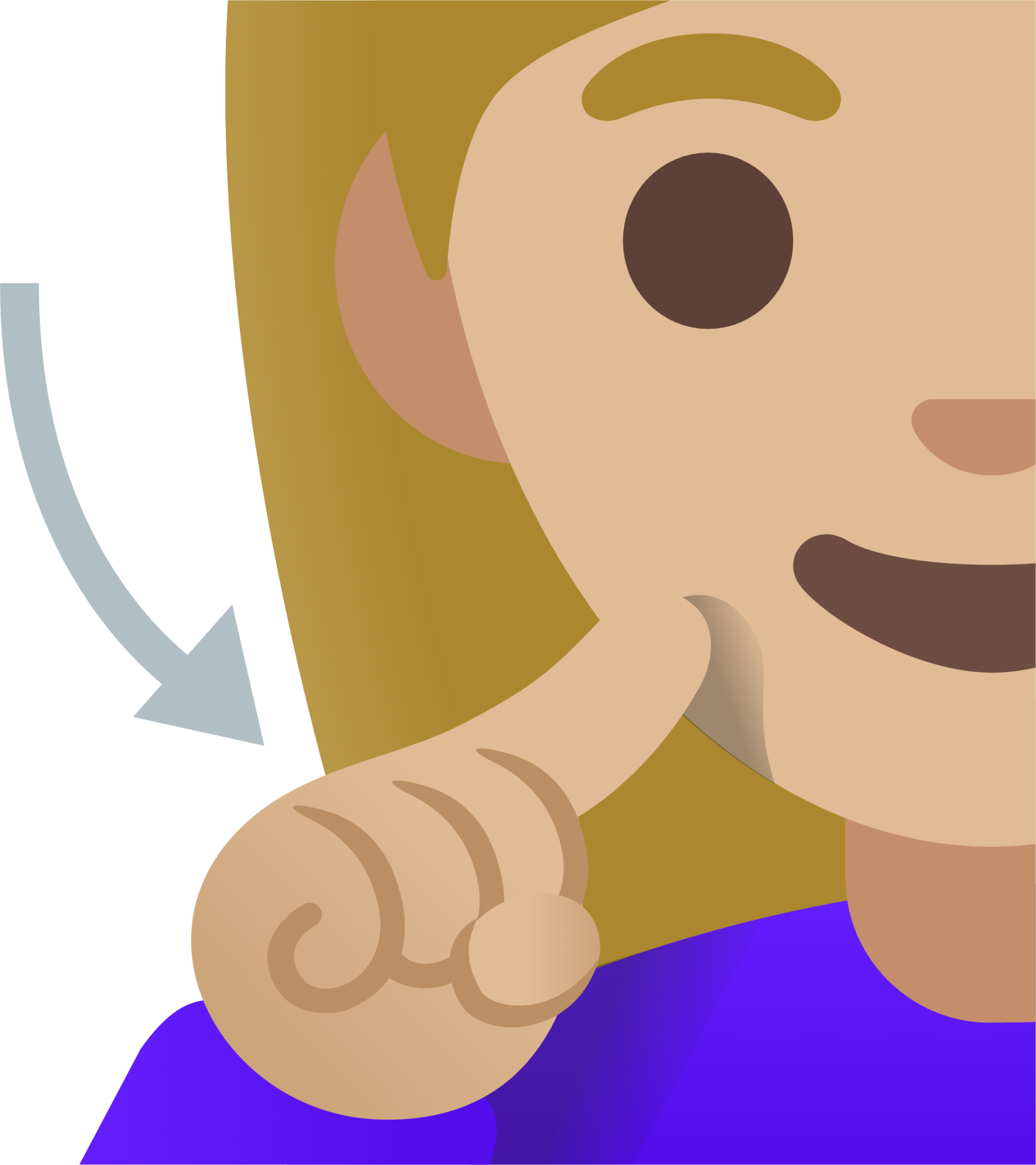 deaf woman: medium-light skin tone emoji
