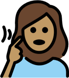deaf woman: medium skin tone emoji