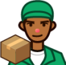 delivery man (brown) emoji