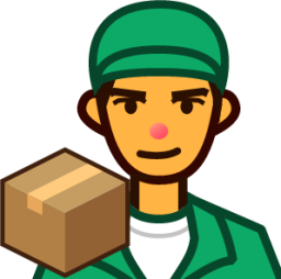 delivery man emoji