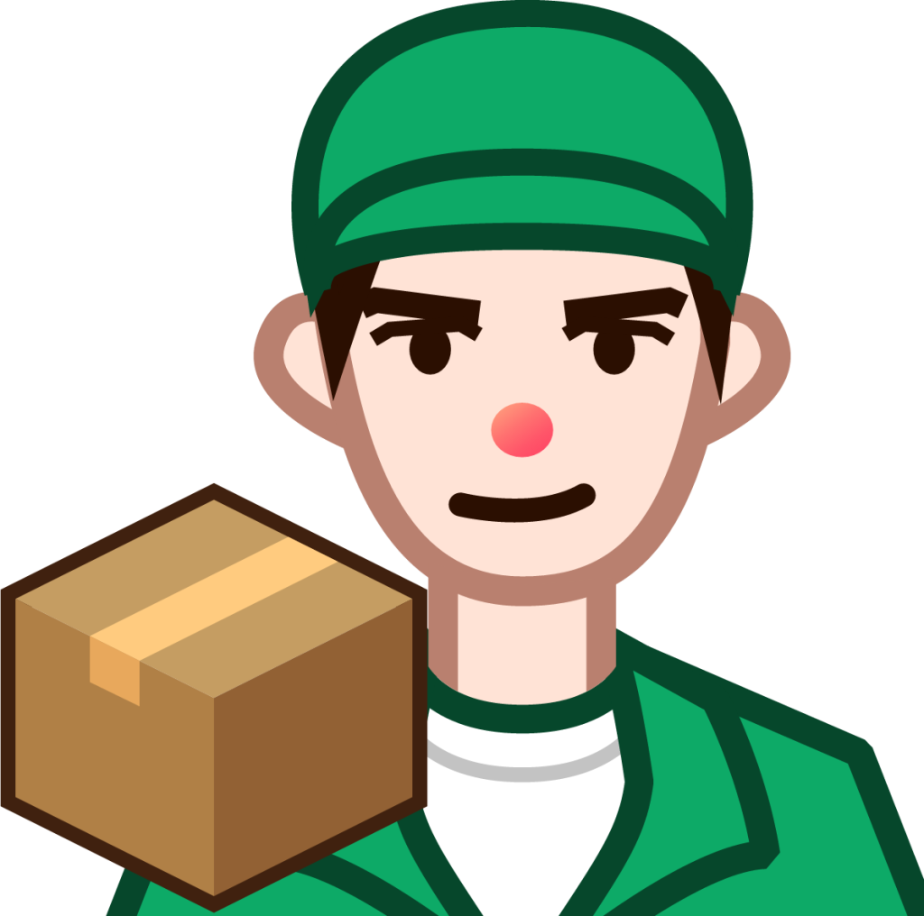 delivery man (white) emoji