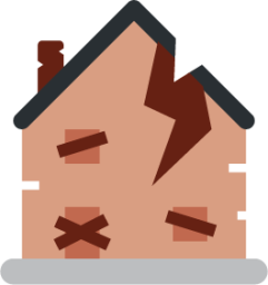 derelict house building emoji