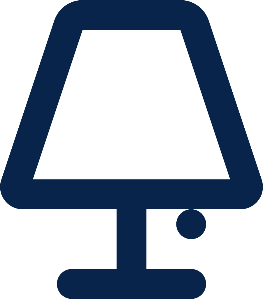 desk lamp line device icon