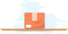desk shipping package illustration