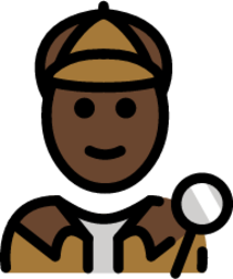 detective: dark skin tone emoji