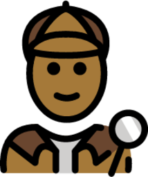 detective: medium-dark skin tone emoji