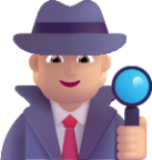 detective medium light emoji