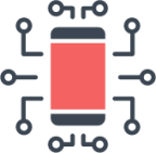device electronic machine 11 chip phone icon