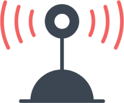 device electronic machine reception icon