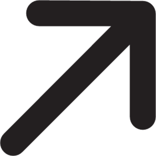 diagonal arrow right up outline icon