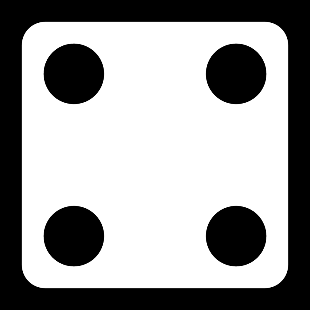 dice six faces four icon