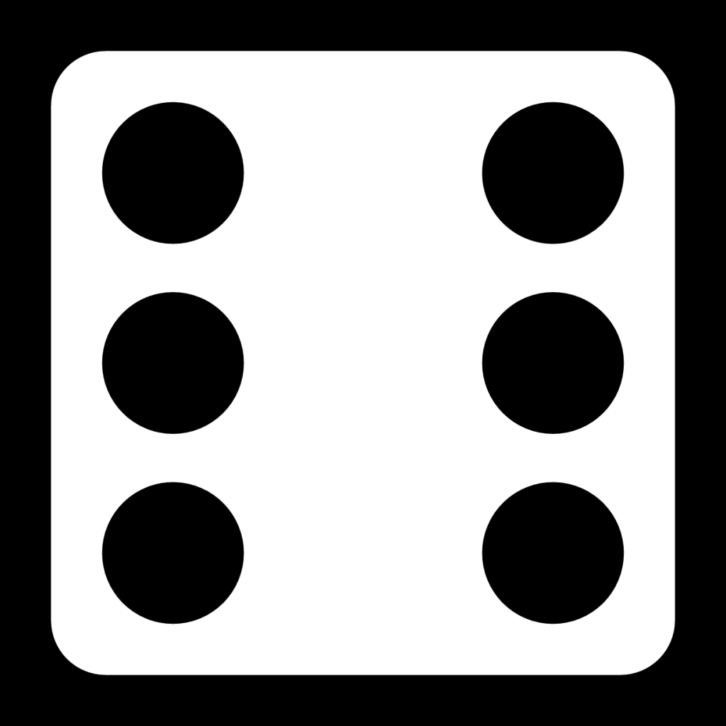 dice six faces six icon