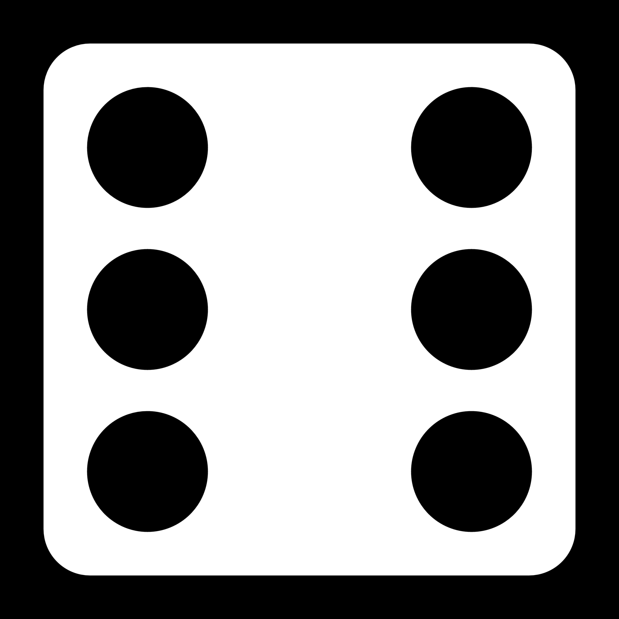 dice six faces six icon