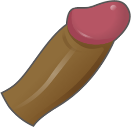 dick (brown) emoji