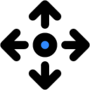 direction adjustment two icon