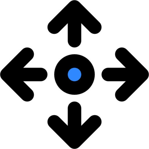 direction adjustment two icon