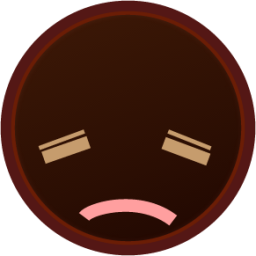 disappointed (black) emoji