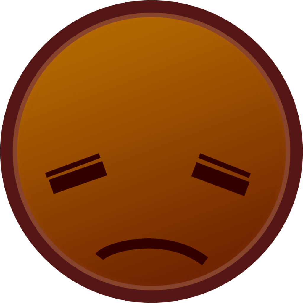 disappointed (brown) emoji