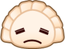 disappointed (dumpling) emoji