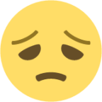 disappointed face emoji