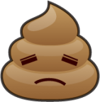 disappointed (poop) emoji