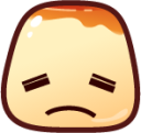 disappointed (pudding) emoji