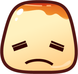 disappointed (pudding) emoji
