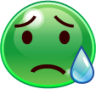 disappointed relieved (slime) emoji