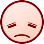disappointed (white) emoji
