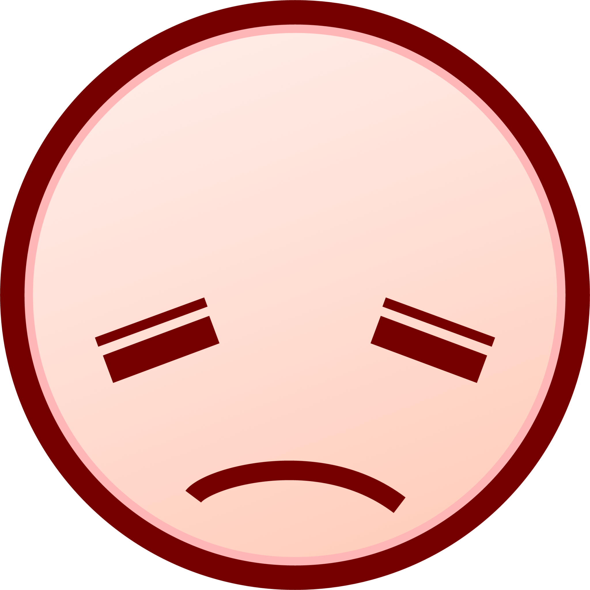 disappointed (white) emoji